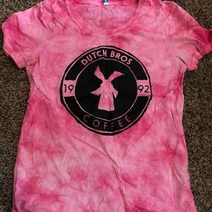 Pink Tie-Dye Dutch Bros shirt